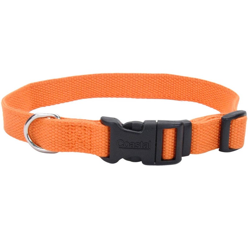 Coastal Pet - New Earth Soy - Adjustable Dog Collar, Pumpkin, 3/4" x 12"-18" - Image 1